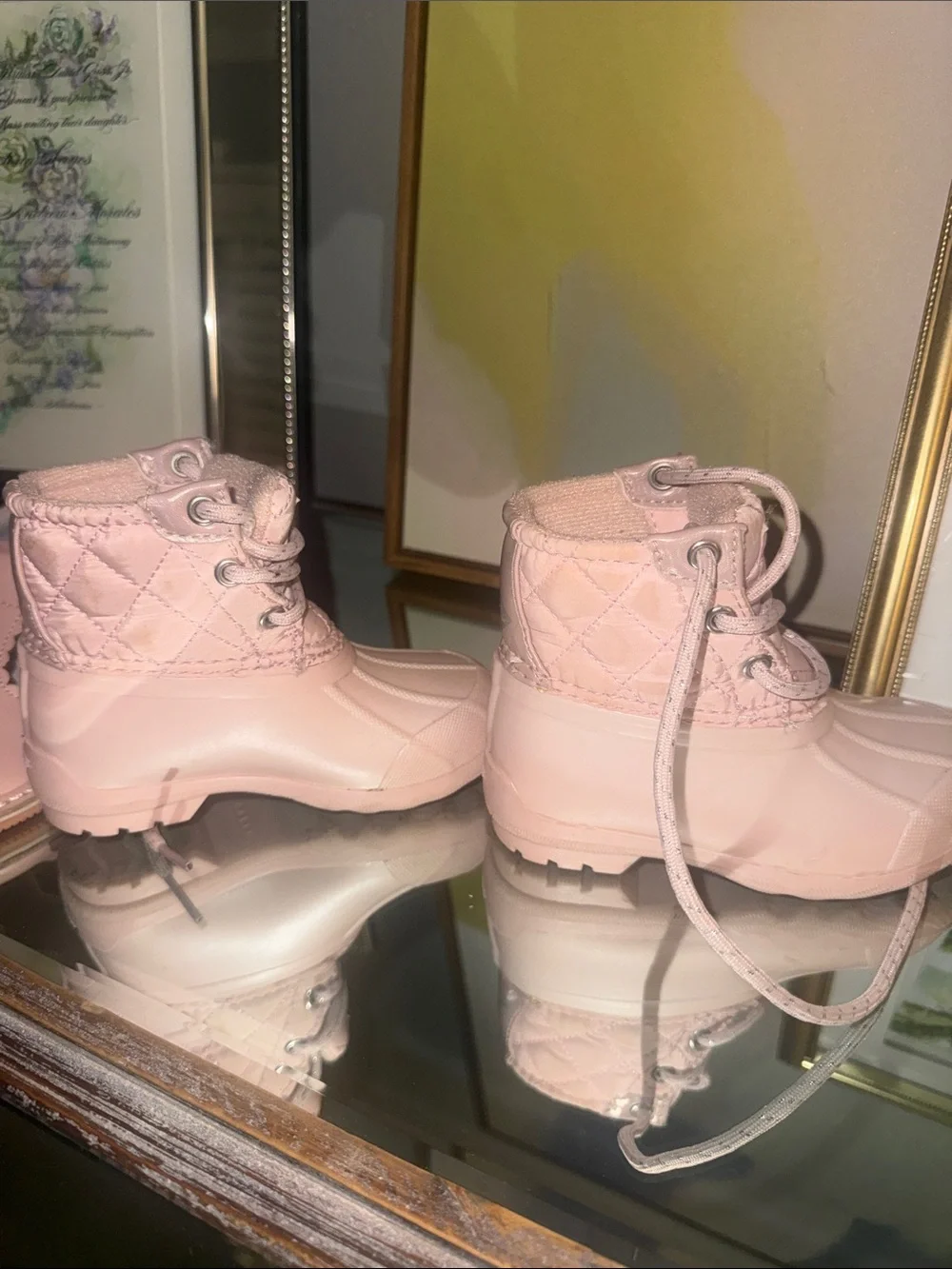 Sperry girls Pink Winter Snow Boots size 9